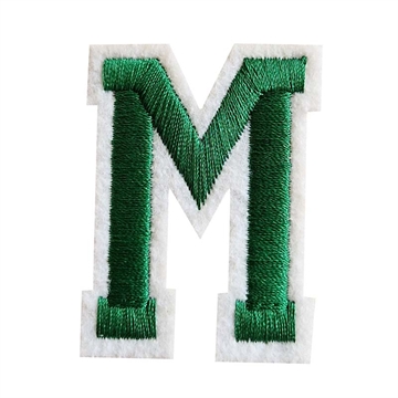 strygemærke-bogstav-M-grøn